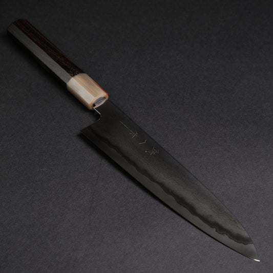 Tetsujin Silver #3 Metal Flow Gyuto 210mm Taihei Makassar Ebony Handle