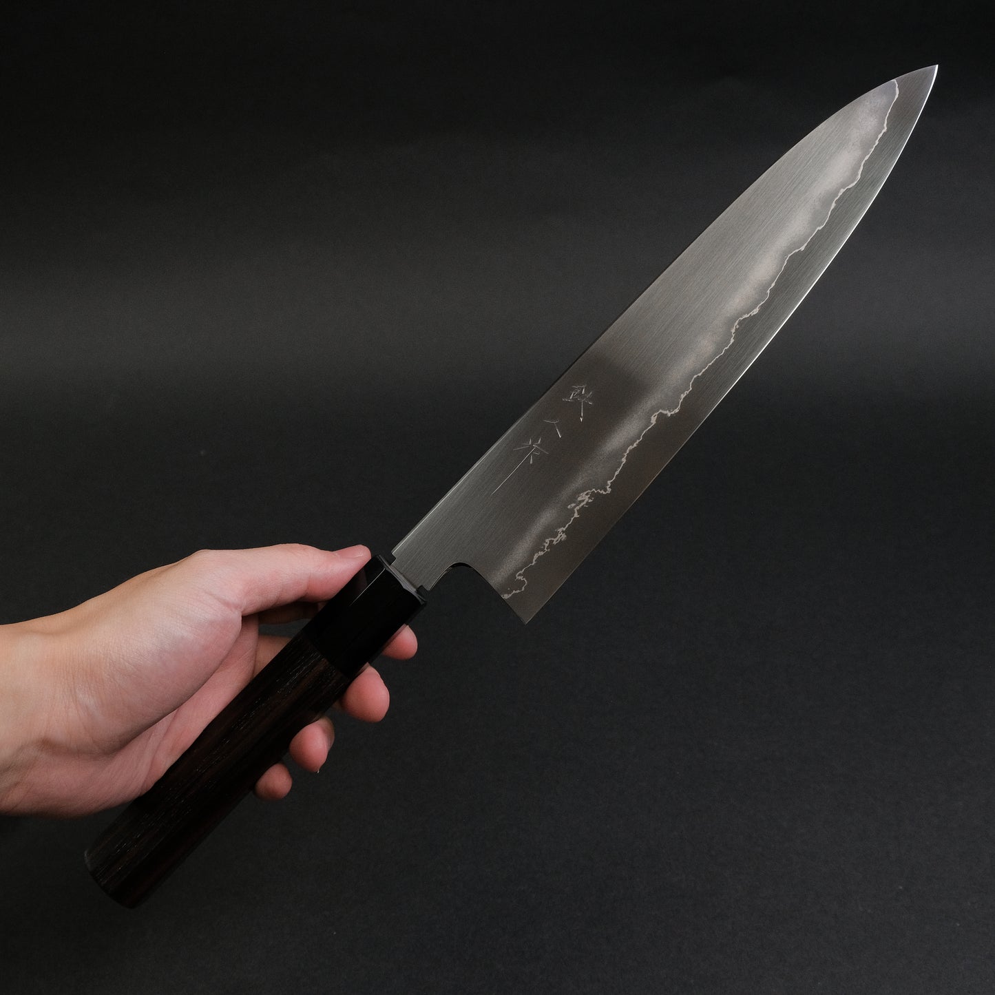 Tetsujin Silver #3 Ukiba Gyuto 240mm Taihei Makassar Ebony Handle
