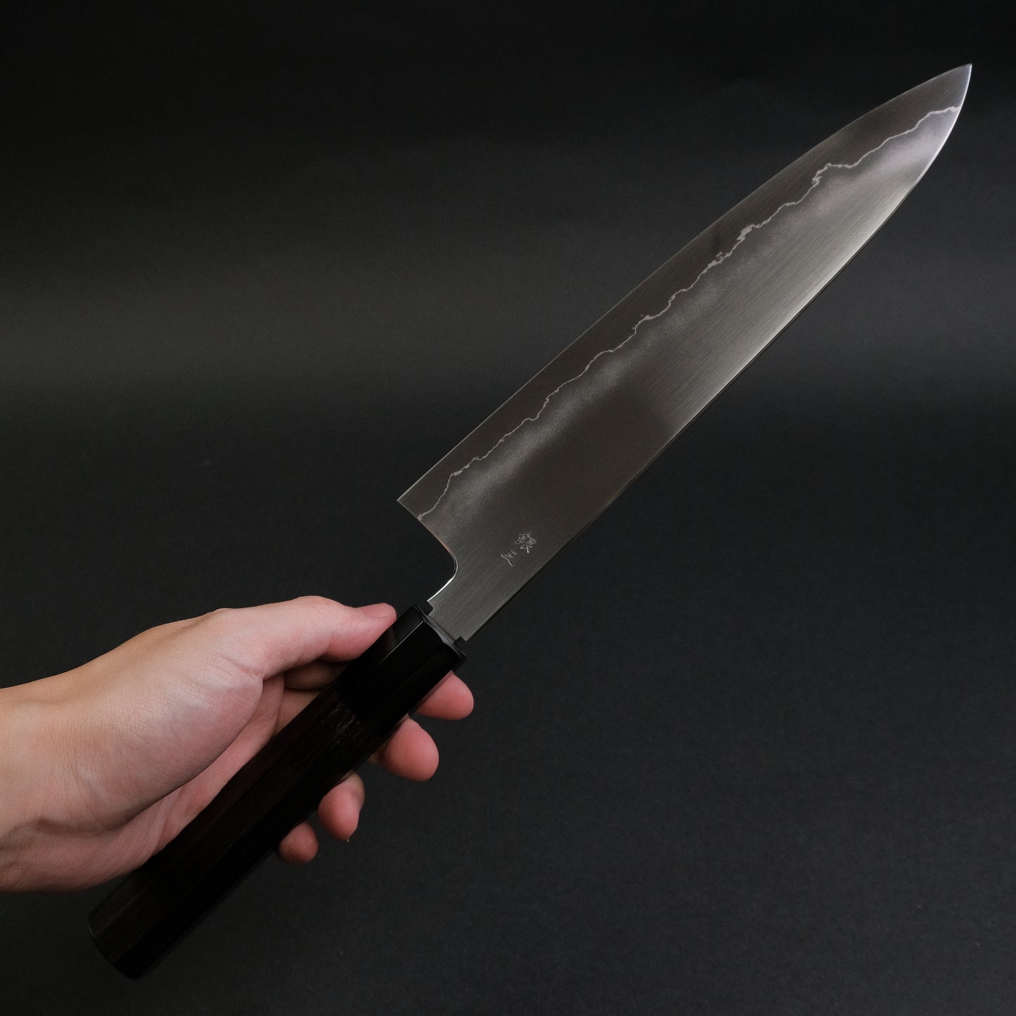 Tetsujin Silver #3 Ukiba Gyuto 240mm Taihei Makassar Ebony Handle
