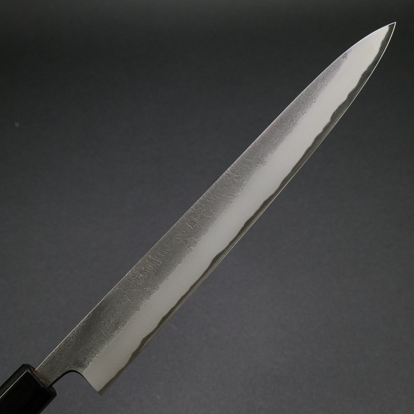 Toshihiro Wakui Kurouchi Nashiji Blue #2 Sujihiki 270mm Ebony Handle
