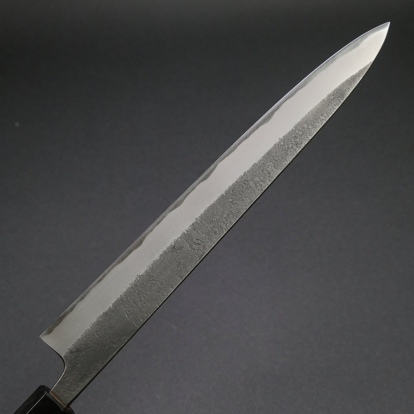 Toshihiro Wakui Kurouchi Nashiji Blue #2 Sujihiki 270mm Ebony Handle