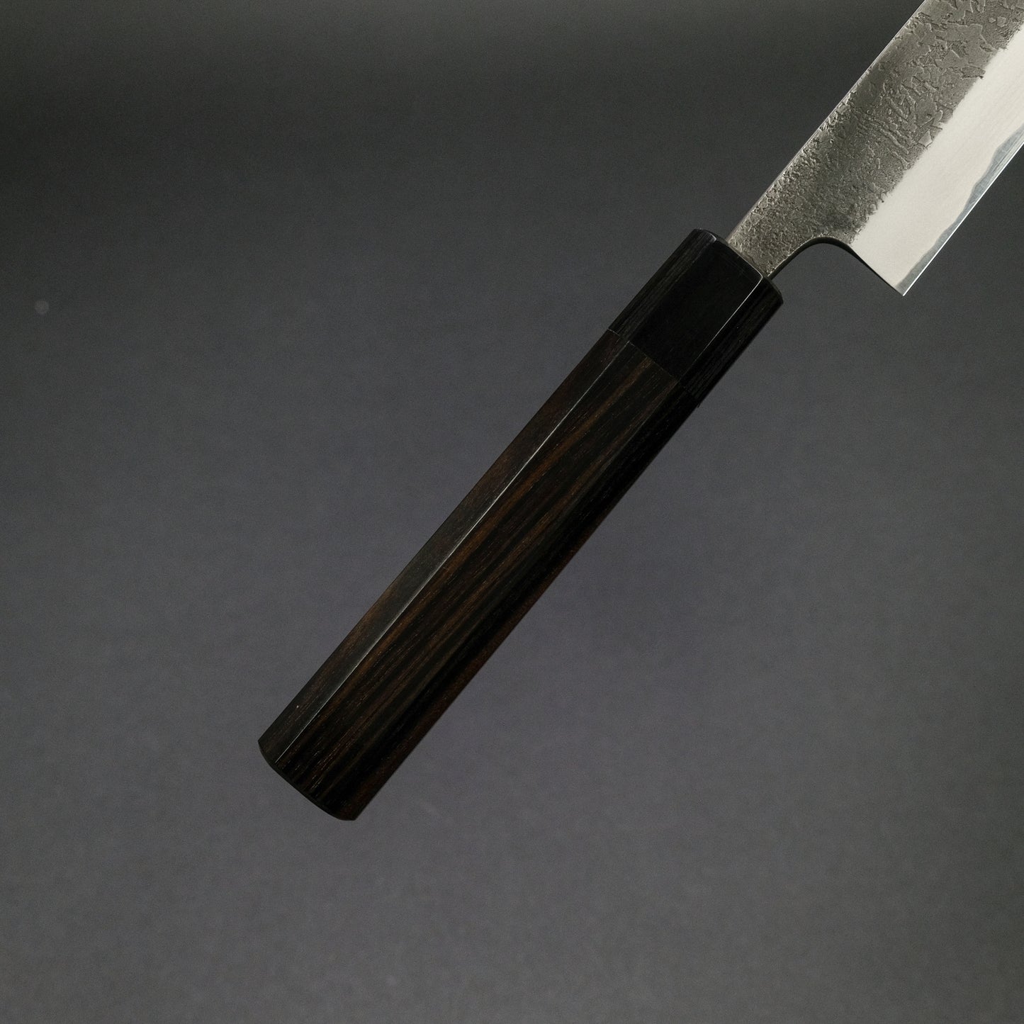 Toshihiro Wakui Kurouchi Nashiji Blue #2 Sujihiki 270mm Ebony Handle