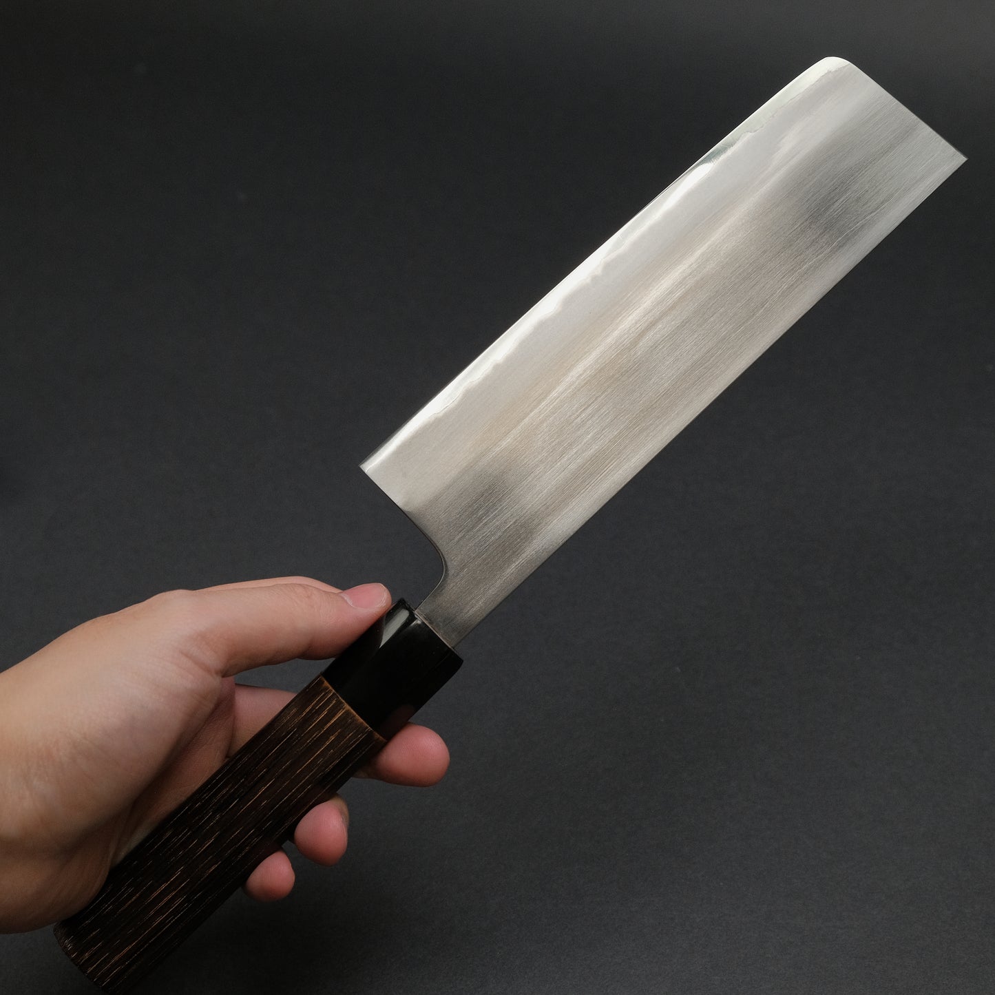 Toshihiro Wakui White #2 Nakiri 165mm Burnt Chestnut Handle