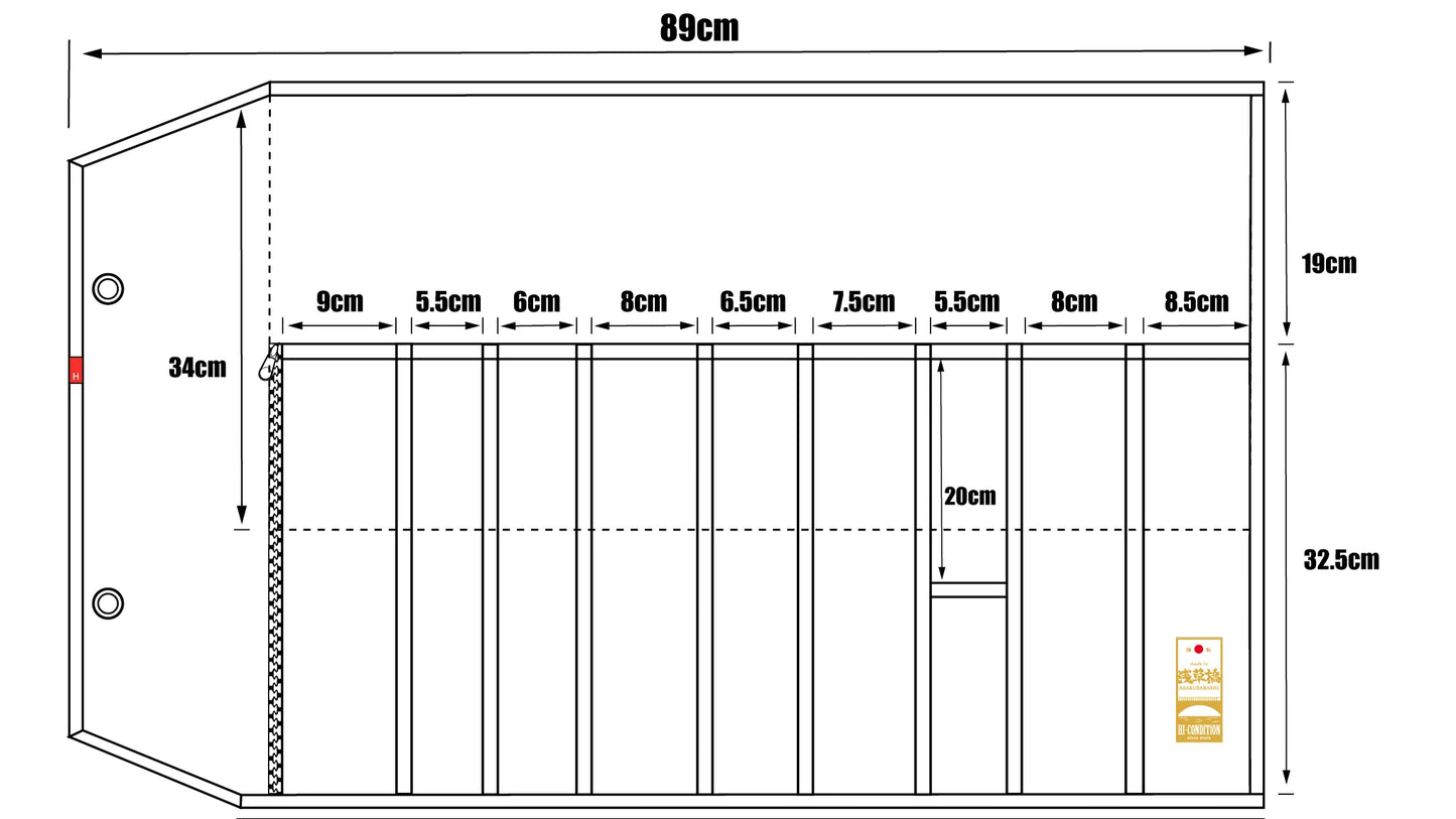 HI-CONDITION Hanpu Canvas 9 Pockets Knife Roll (Various Colors)