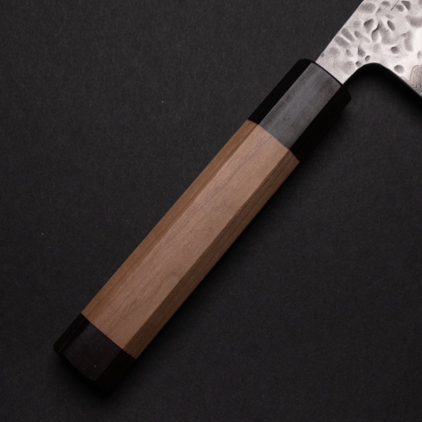 Hitohira Futana Stainless Tsuchime Damascus Santoku Cherry Wood Handle