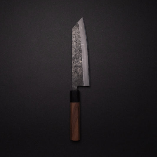Hitohira Harima Forged Blue Super Stainless Clad Bunka 180mm Walnut Handle