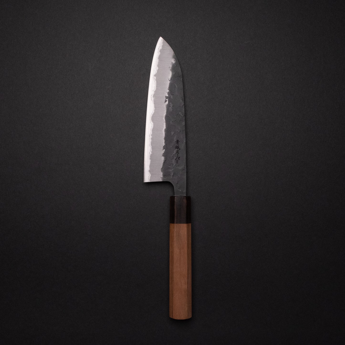 Hitohira Futana SB Kuro Nashiji Santoku 170mm Cherry Wood Handle