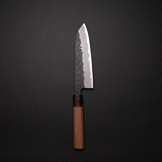 Hitohira Futana SB Kuro Nashiji Santoku 170mm Cherry Wood Handle