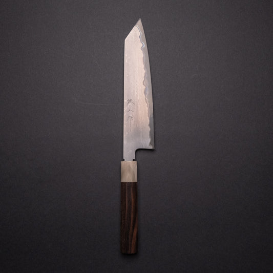 Tetsujin Blue #2 Metal Flow Kiritsuke Gyuto 210mm Taihei Makassar Ebony Handle