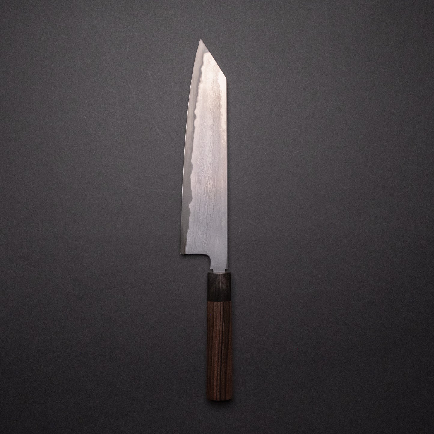 Tetsujin Blue #2 Metal Flow Kiritsuke Gyuto 240mm Taihei Makassar Ebony Handle