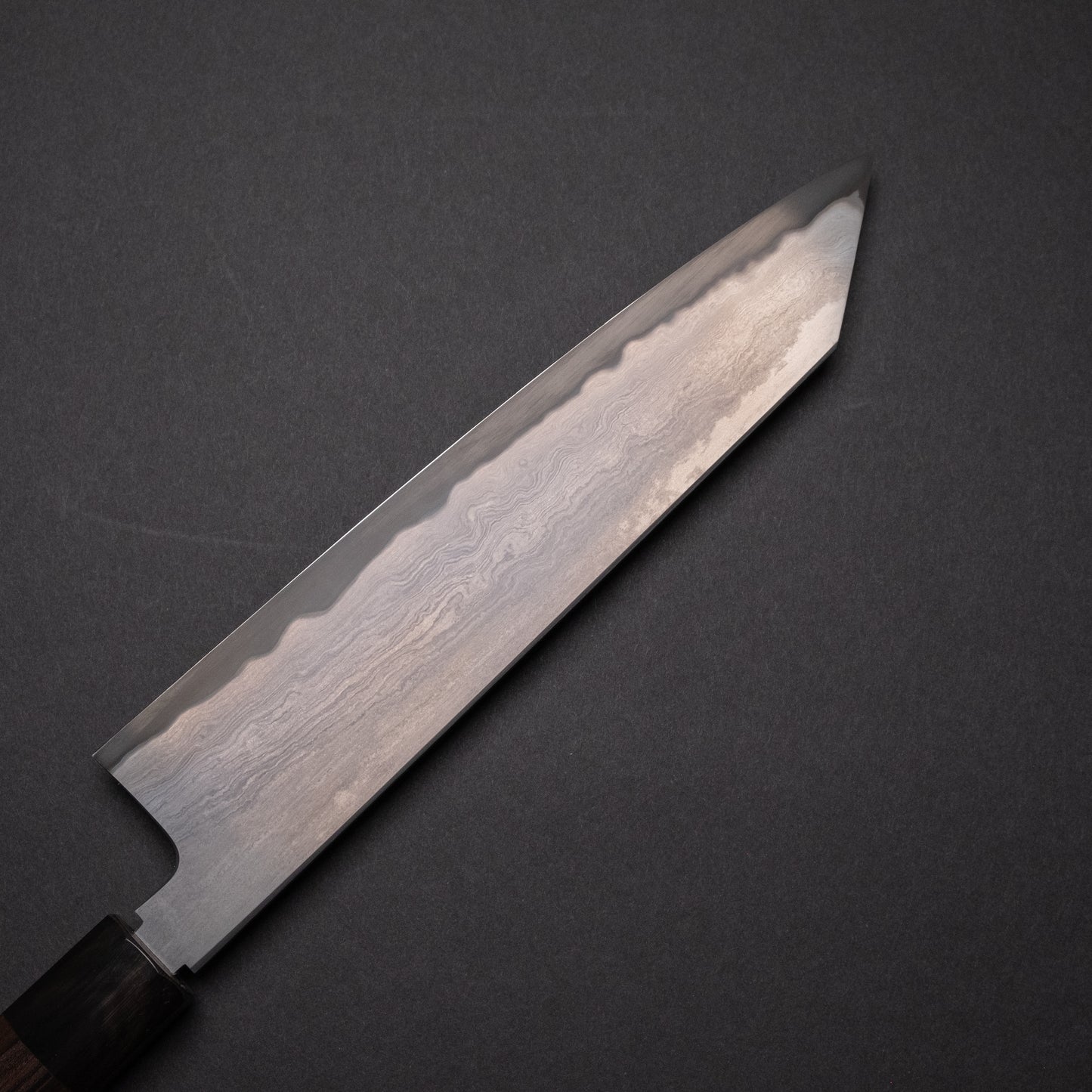 Tetsujin Blue #2 Metal Flow Kiritsuke Gyuto 240mm Taihei Makassar Ebony Handle