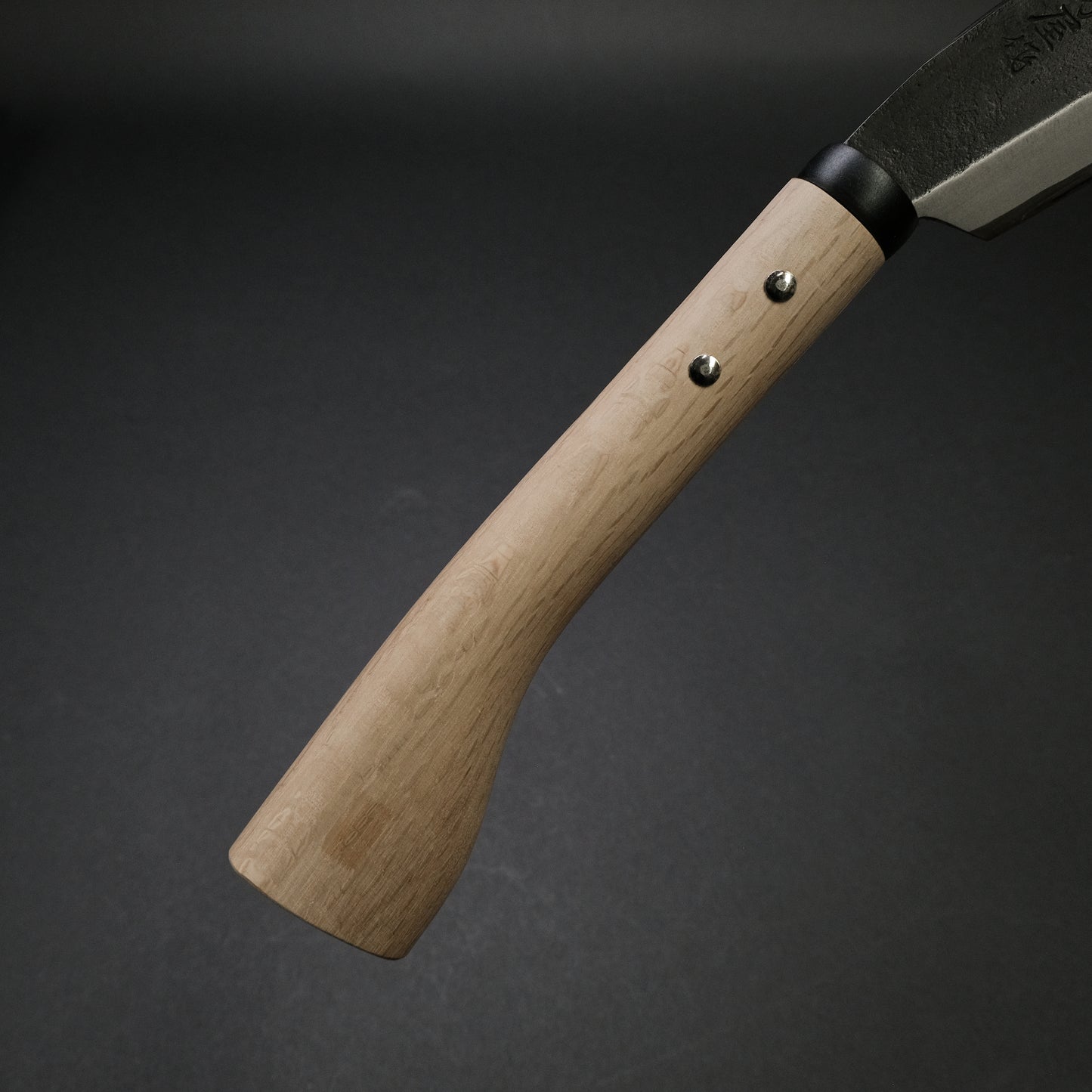 Ajikataya Kurouchi Hatchet 210mm Oak Handle (Single Bevel)