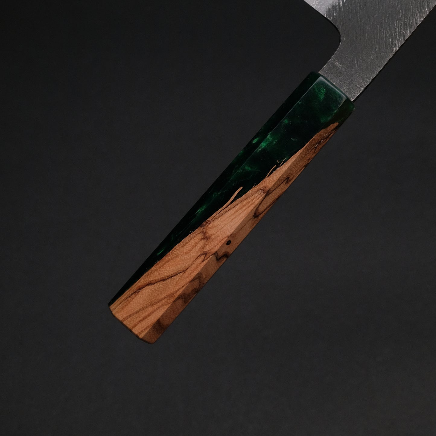 Ajikataya White #2 Matsuba Damascus Gyuto 210 Olive/ Resin Handle (#11)