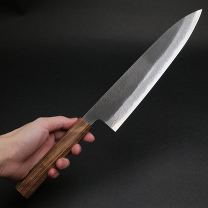Ajikataya White #2 Matsuba Damascus Gyuto 240 Obankole Handle (#09)