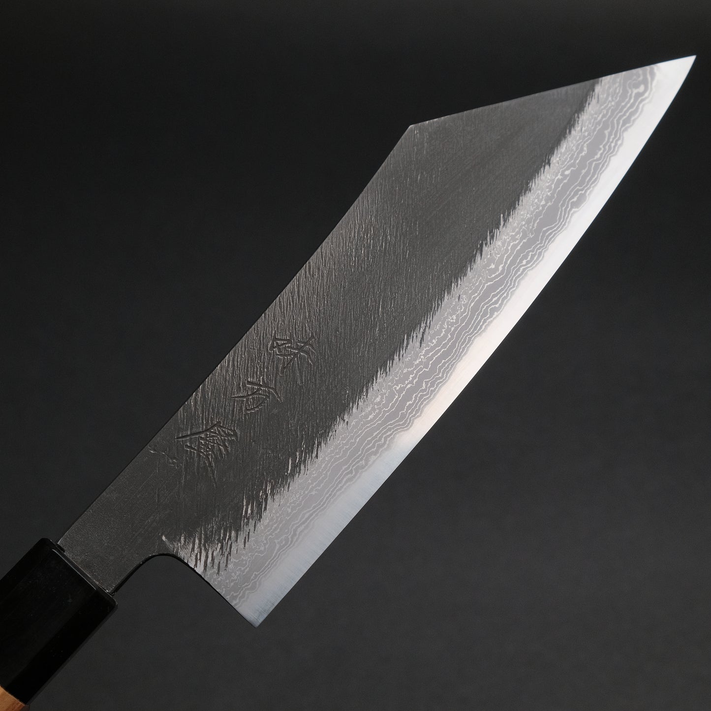 Ajikataya White #2 Matsuba Damascus Hakata 180 Olive x Buffalo Horn Handle (#25)
