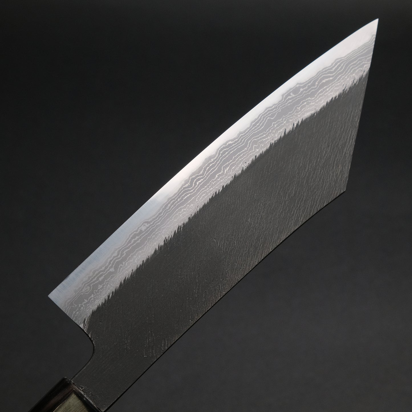 Ajikataya White #2 Matsuba Damascus Hakata 180 Olive x Buffalo Horn Handle (#25)