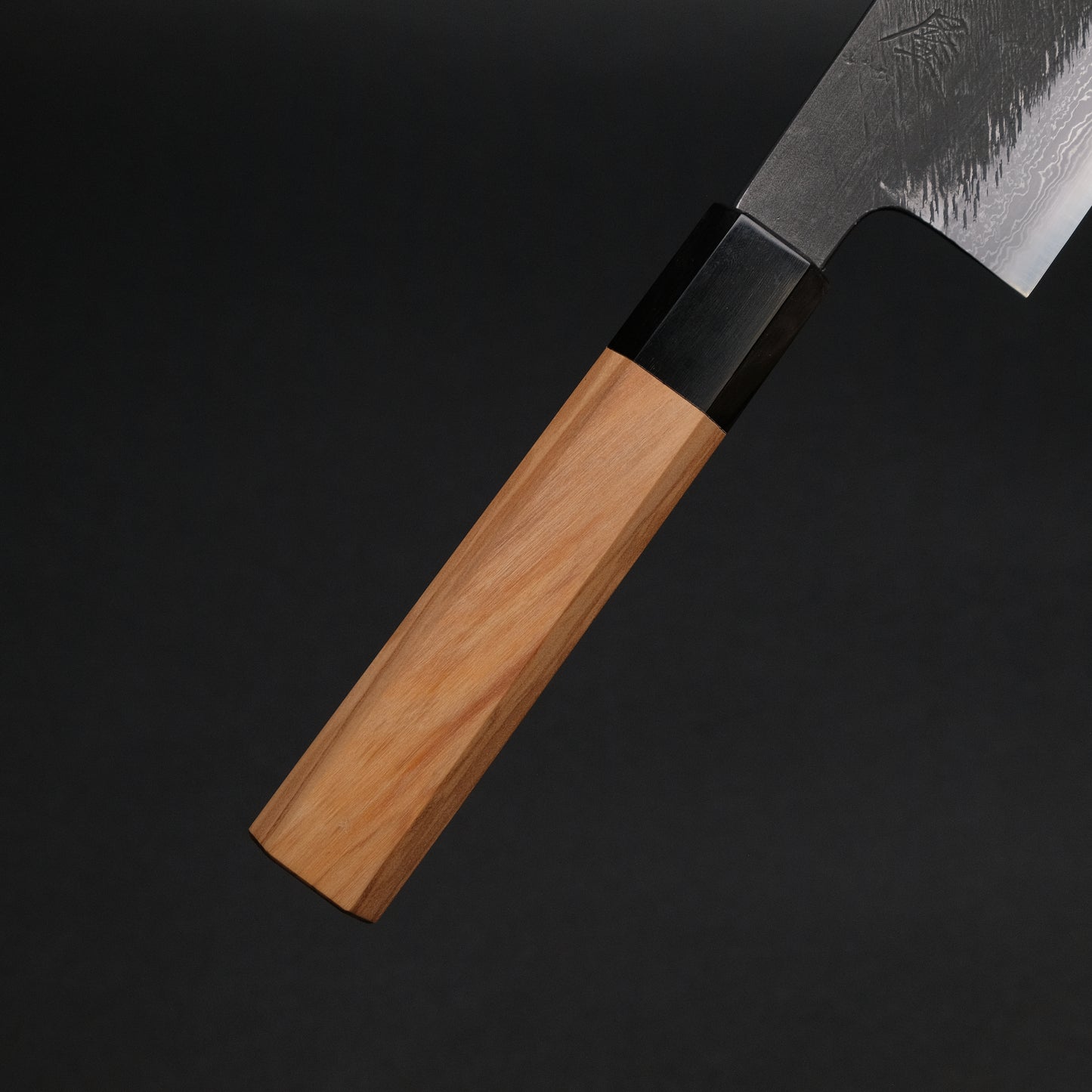 Ajikataya White #2 Matsuba Damascus Hakata 180 Olive x Buffalo Horn Handle (#25)