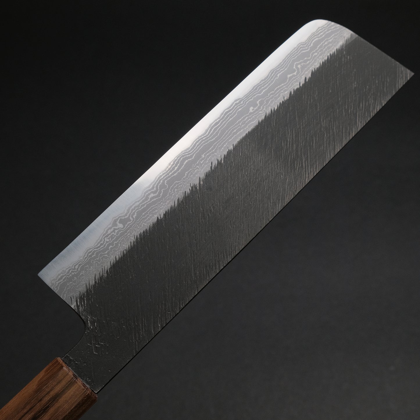 Ajikataya White #2 Matsuba Damascus Nakiri 180 Obankole Handle (#18)