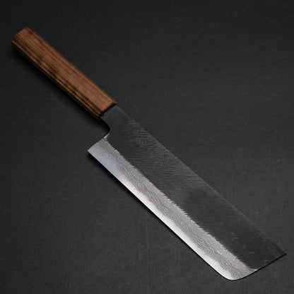 Ajikataya White #2 Matsuba Damascus Nakiri 180 Obankole Handle (#18)