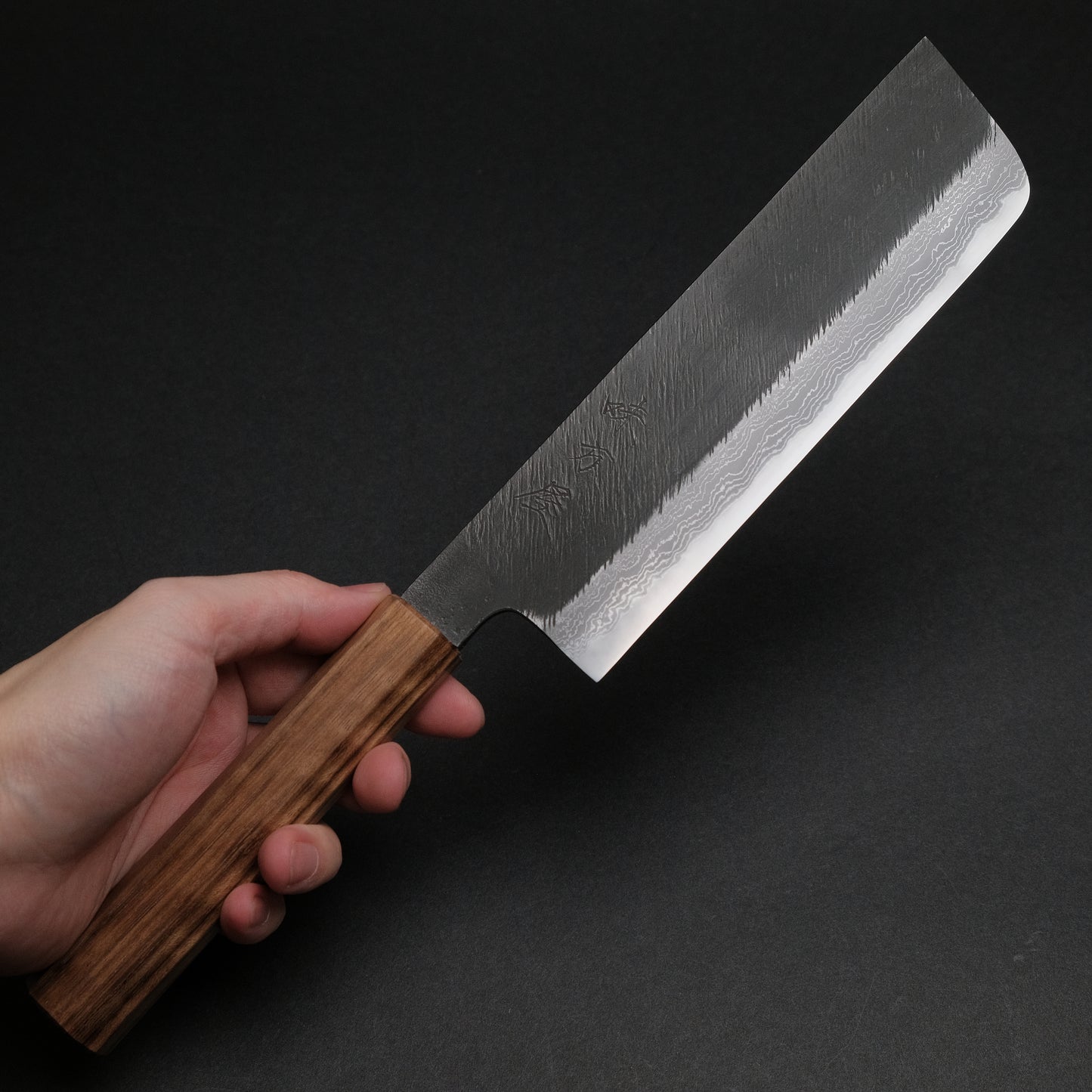 Ajikataya White #2 Matsuba Damascus Nakiri 180 Obankole Handle (#18)