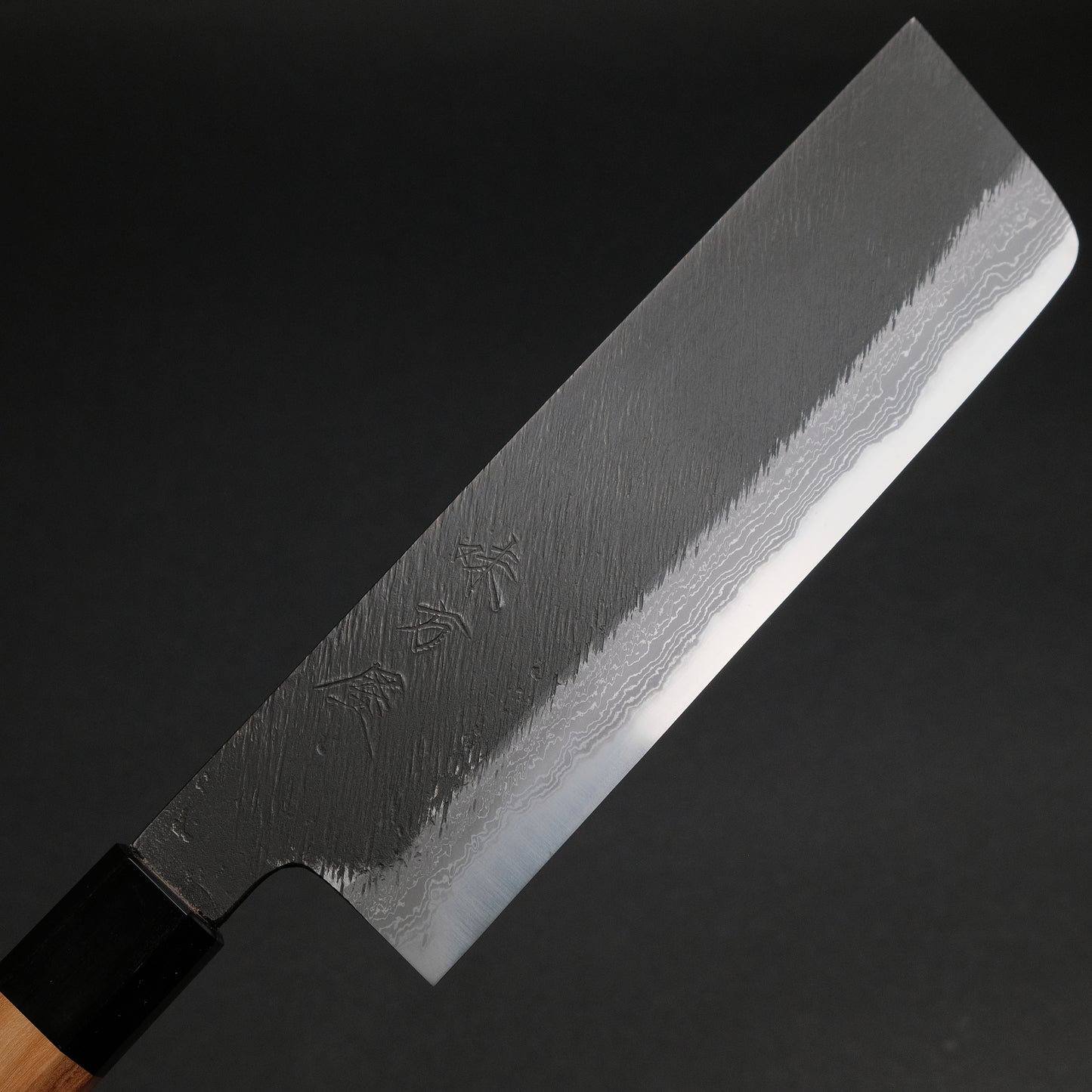 Ajikataya White #2 Matsuba Damascus Nakiri 180 Olive x Buffalo Horn Handle (#17)