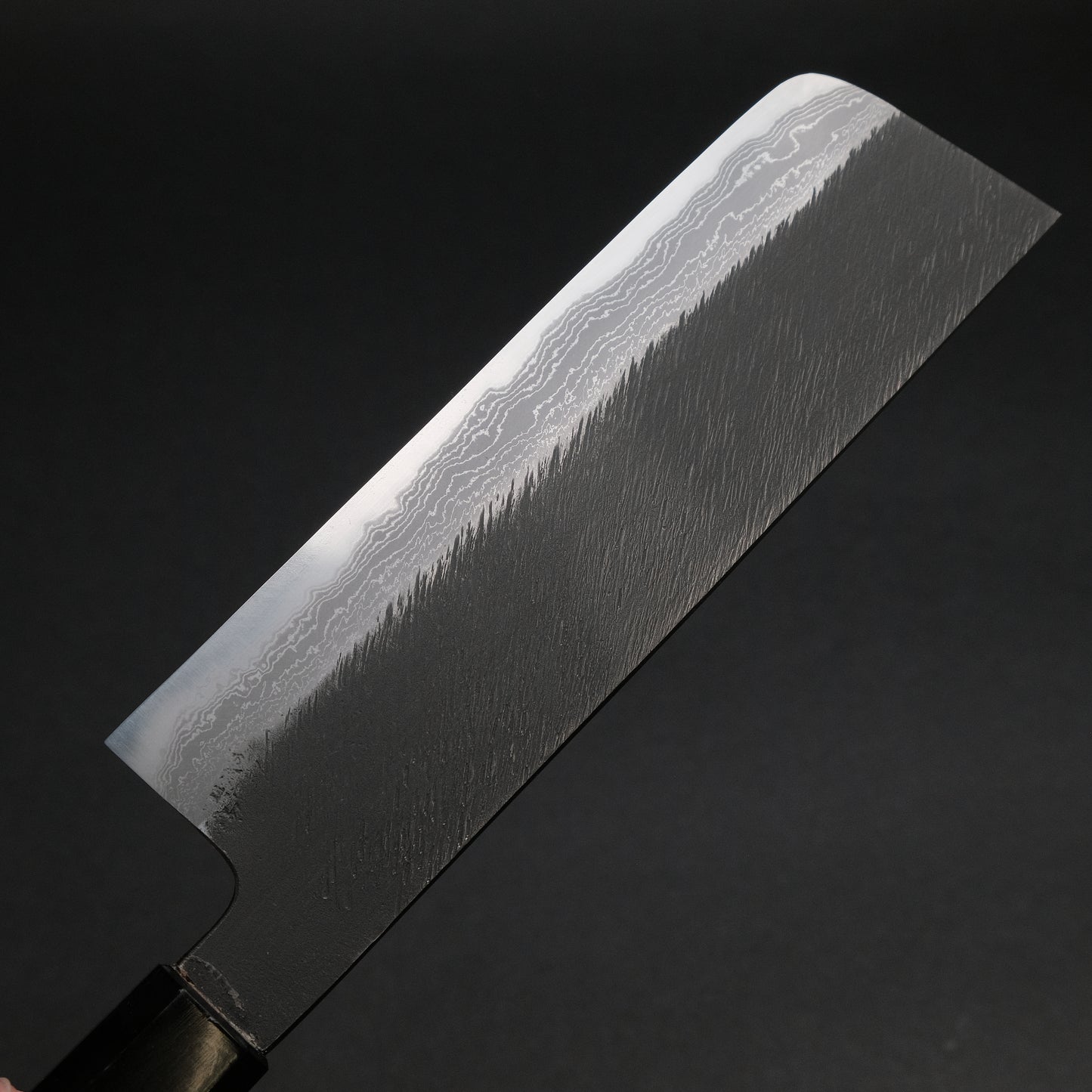 Ajikataya White #2 Matsuba Damascus Nakiri 180 Olive x Buffalo Horn Handle (#17)