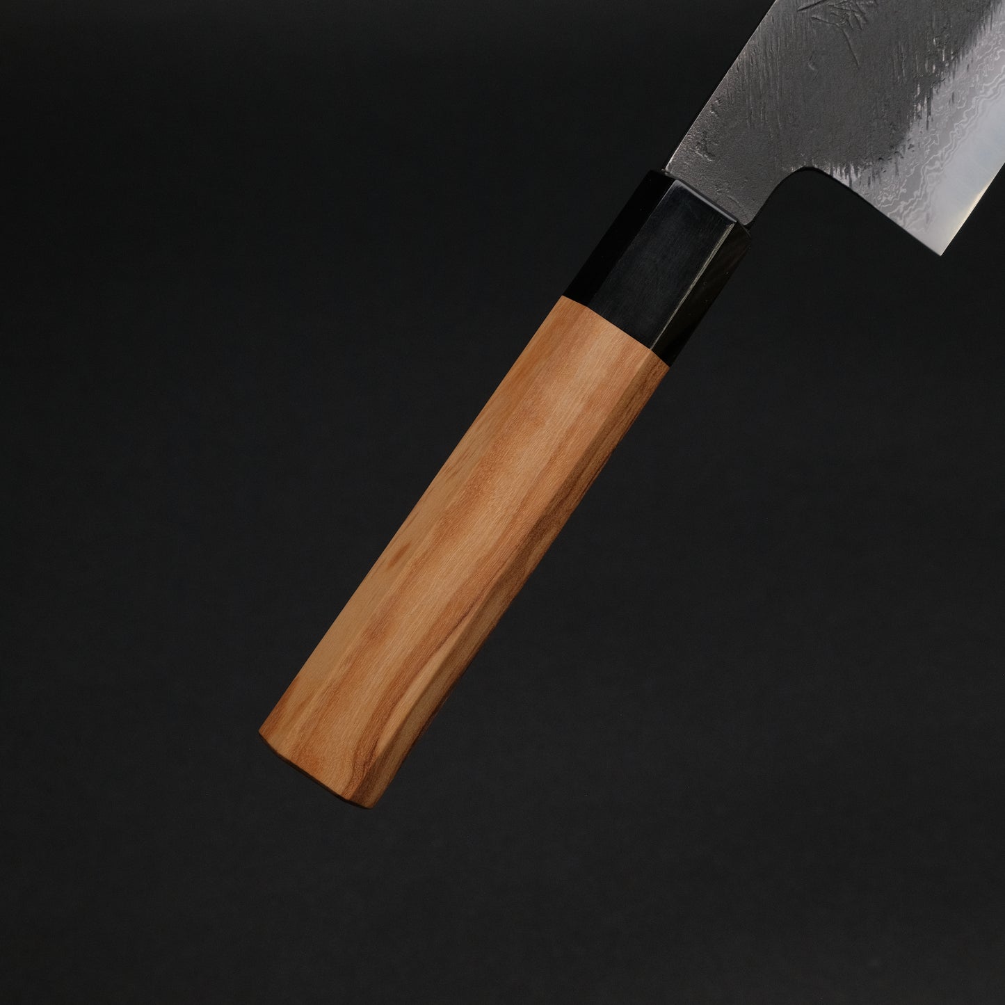 Ajikataya White #2 Matsuba Damascus Nakiri 180 Olive x Buffalo Horn Handle (#17)