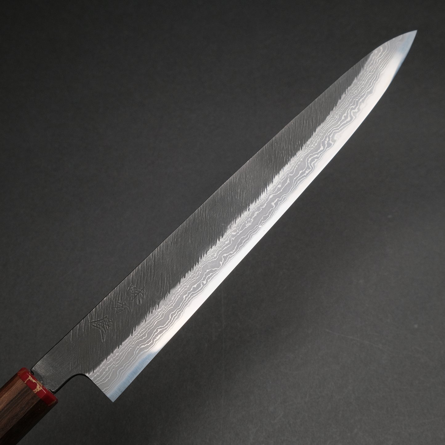Ajikataya White #2 Matsuba Damascus Sujihiki 270 Ebony x TQP Handle (#03)