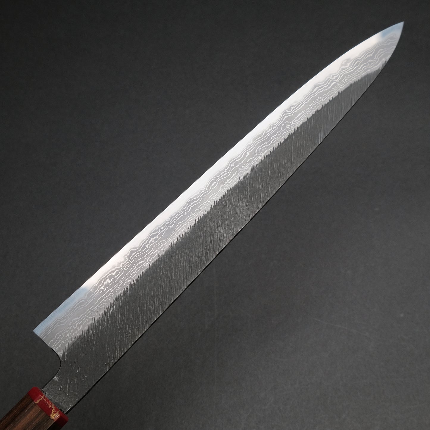 Ajikataya White #2 Matsuba Damascus Sujihiki 270 Ebony x TQP Handle (#03)