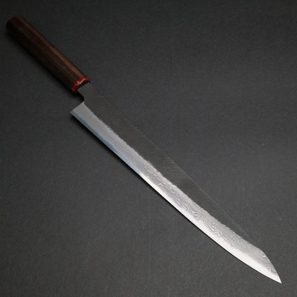 Ajikataya White #2 Matsuba Damascus Sujihiki 270 Ebony x TQP Handle (#03)