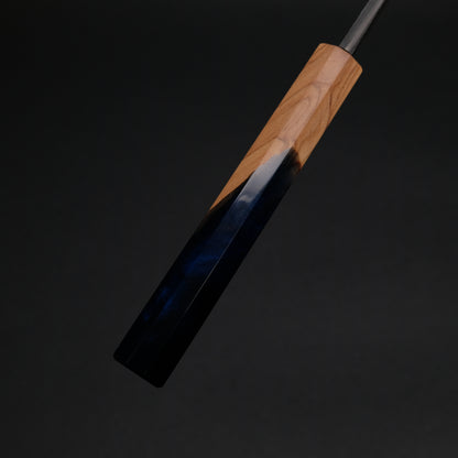 Ajikataya White #2 Nashiji Damascus Gyuto 210 Olive/ Resin Handle (#46)