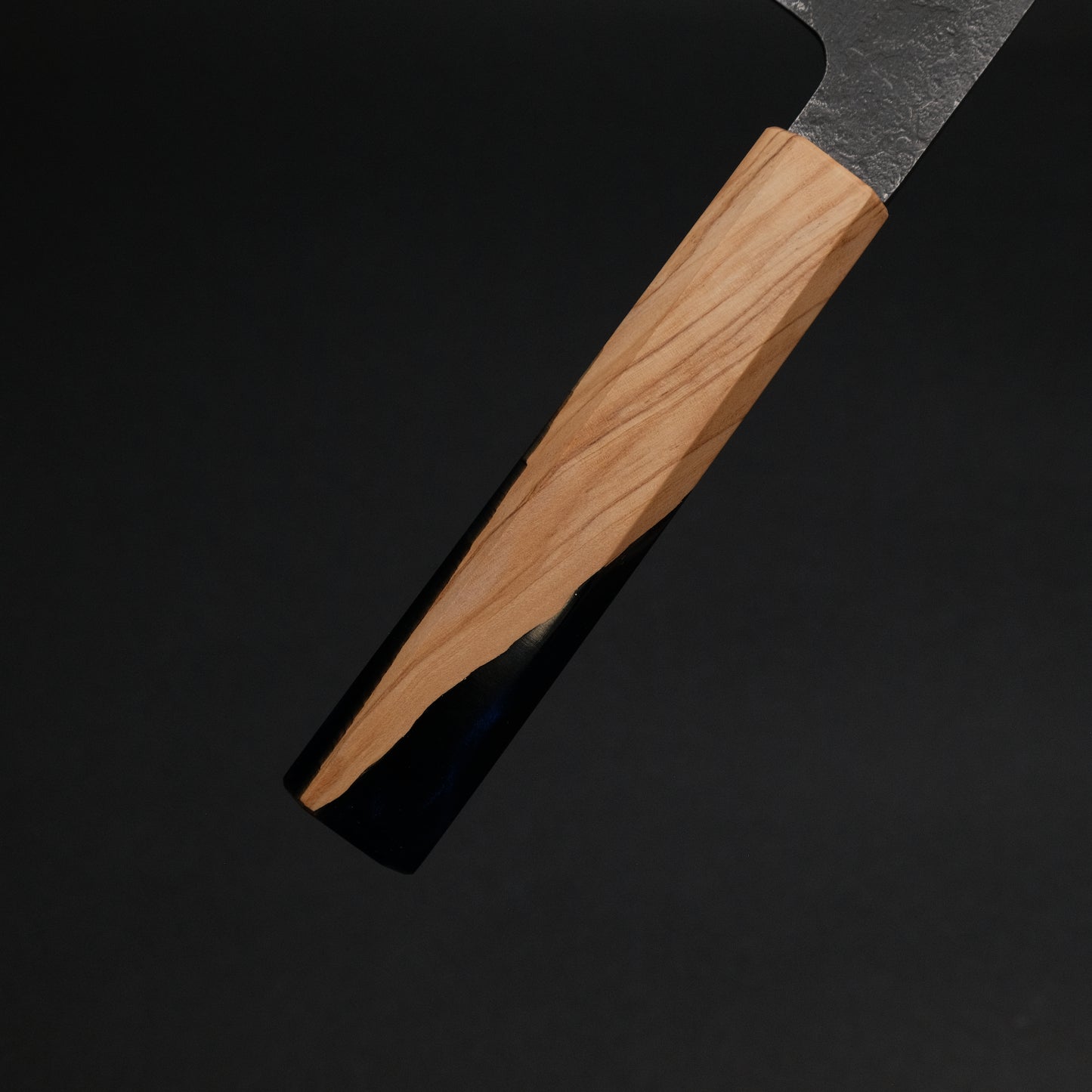 Ajikataya White #2 Nashiji Damascus Gyuto 210 Olive/ Resin Handle (#46)