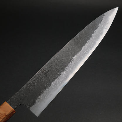 Ajikataya White #2 Nashiji Damascus Gyuto 240 Olive/ TQPRV Handle (#43)