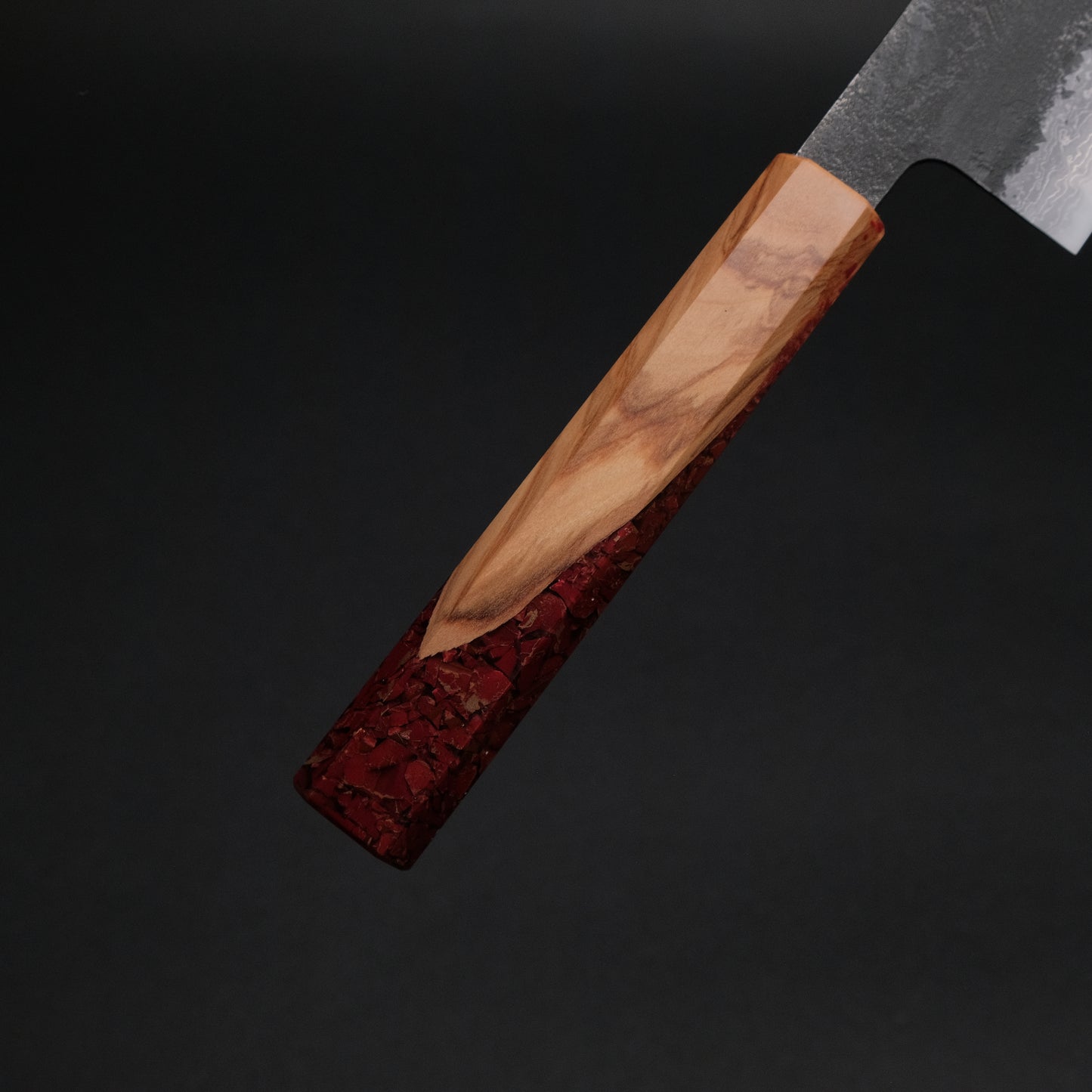 Ajikataya White #2 Nashiji Damascus Gyuto 240 Olive/ TQPRV Handle (#43)