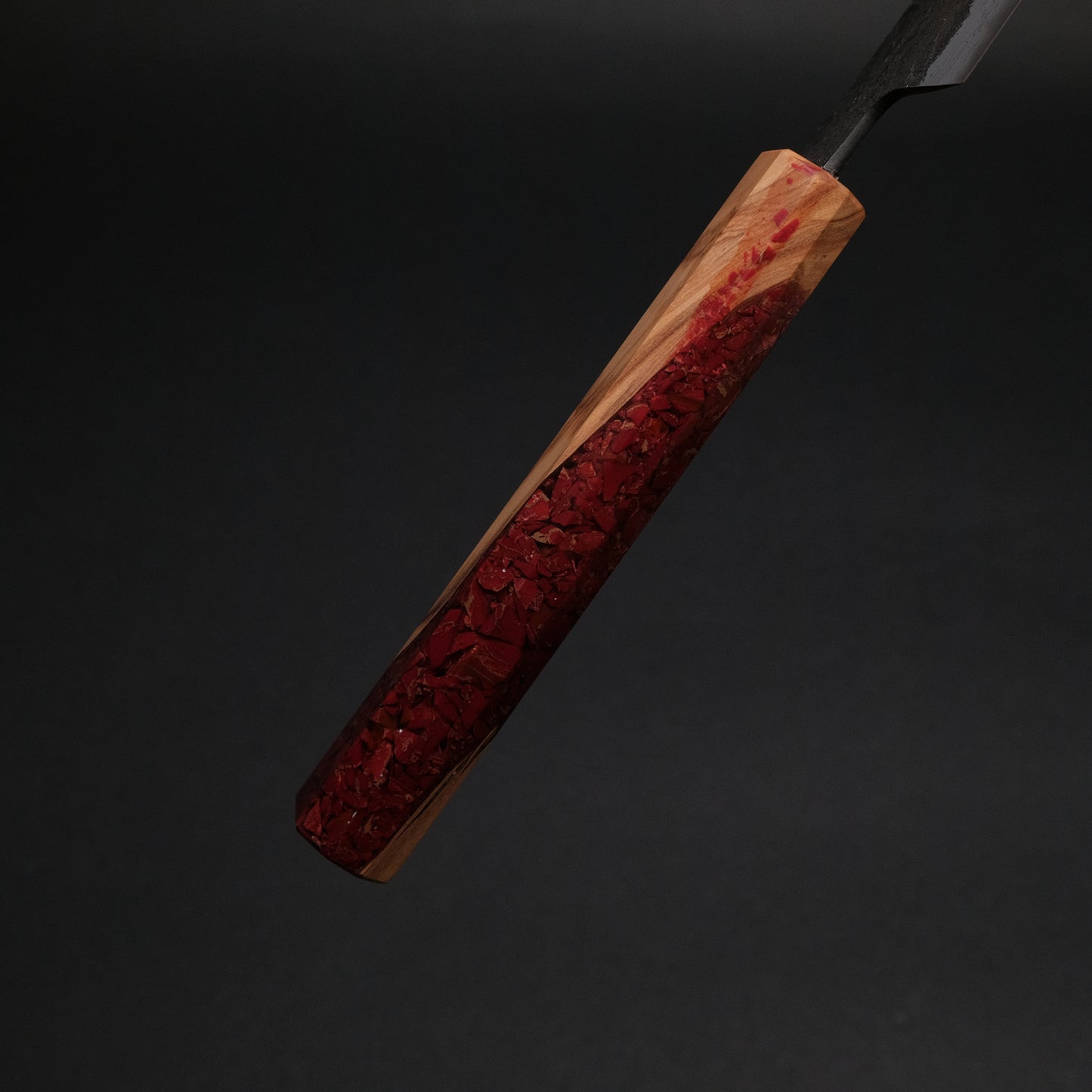 Ajikataya White #2 Nashiji Damascus Gyuto 240 Olive/ TQPRV Handle (#43)