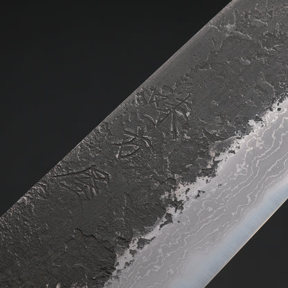 Ajikataya White #2 Nashiji Damascus Gyuto 240 Rosewood x Stabilizedwood Handle (#41)