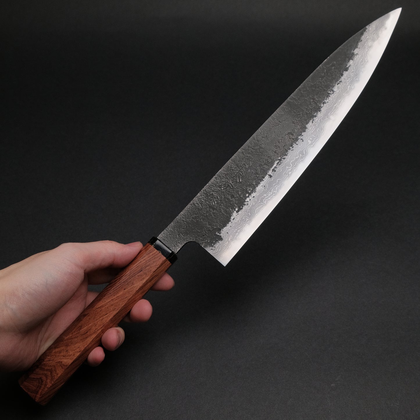 Ajikataya White #2 Nashiji Damascus Gyuto 240 Rosewood x TQP Handle (#42)