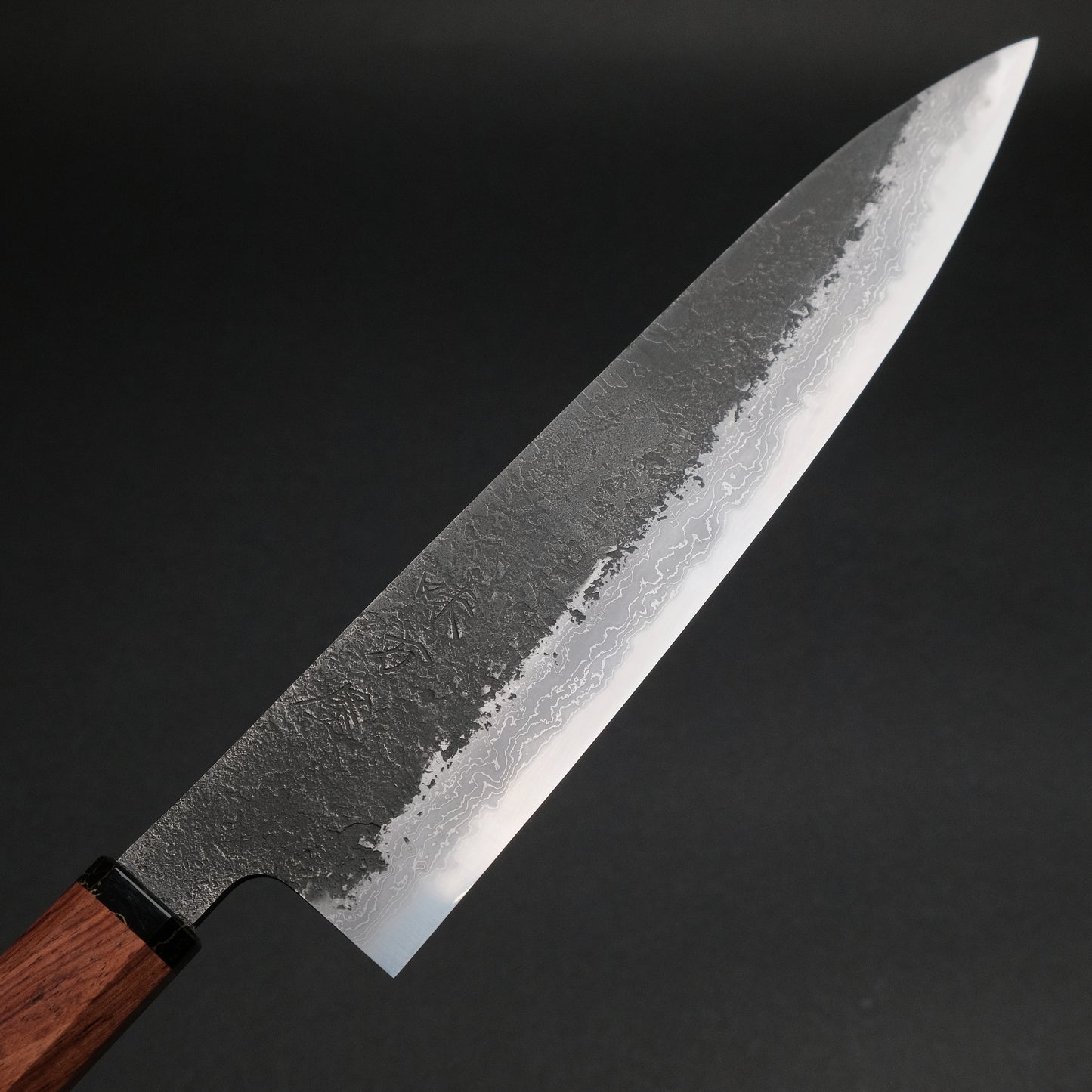 Ajikataya White #2 Nashiji Damascus Gyuto 240 Rosewood x TQP Handle (#42)