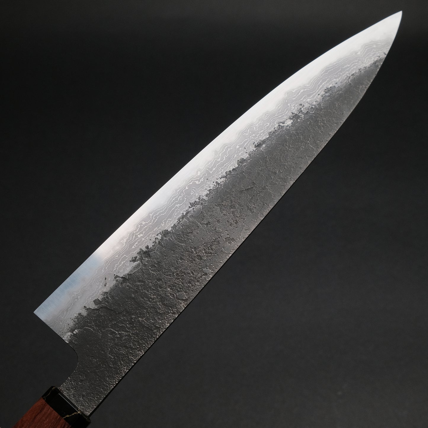 Ajikataya White #2 Nashiji Damascus Gyuto 240 Rosewood x TQP Handle (#42)