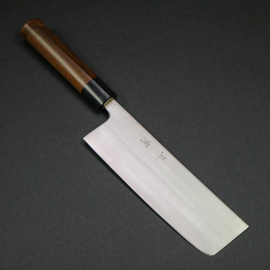 Akifusa Blue Super Nakiri 165mm Kebony Handle