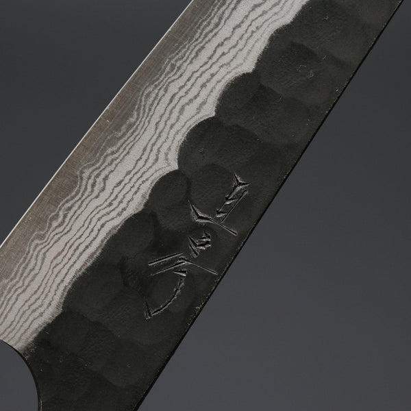 Akifusa Blue Super Steel Kurouchi Petty 135mm Ebony Handle