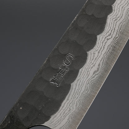 Akifusa Blue Super Steel Kurouchi Petty 135mm Ebony Handle