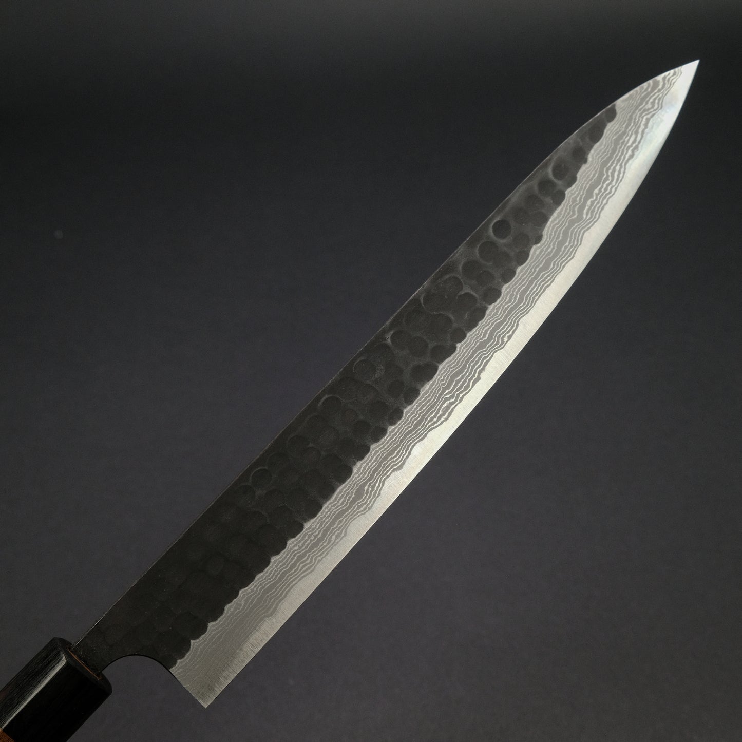 Akifusa Blue Super Steel Kurouchi Sujihiki 270mm Ebony Handle