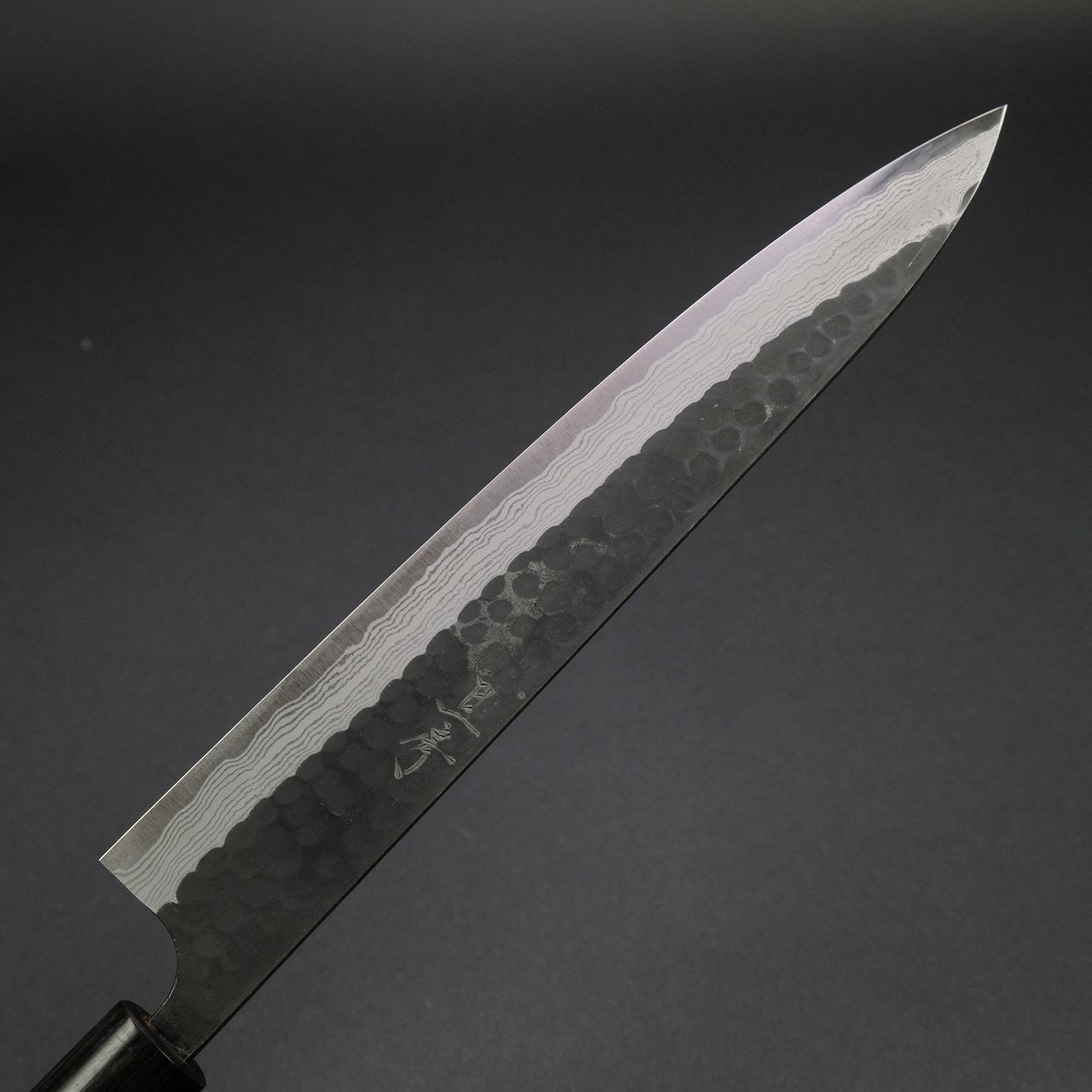 Akifusa Blue Super Steel Kurouchi Sujihiki 270mm Ebony Handle