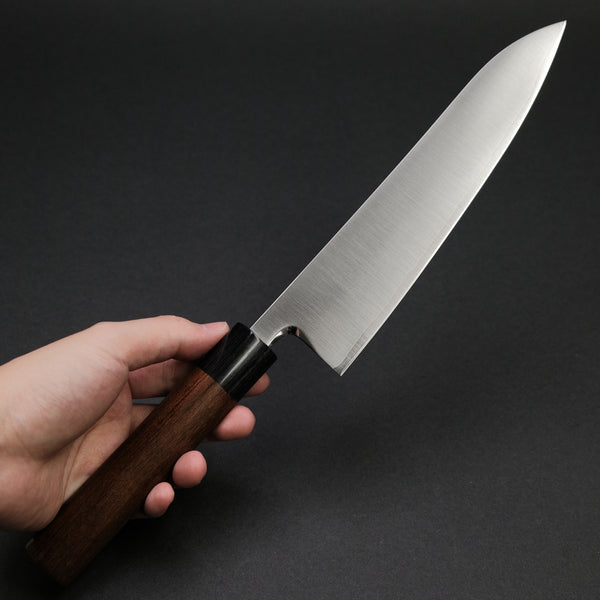 Akifusa Powder Metal Steel Gyuto 210mm Ebony Handle