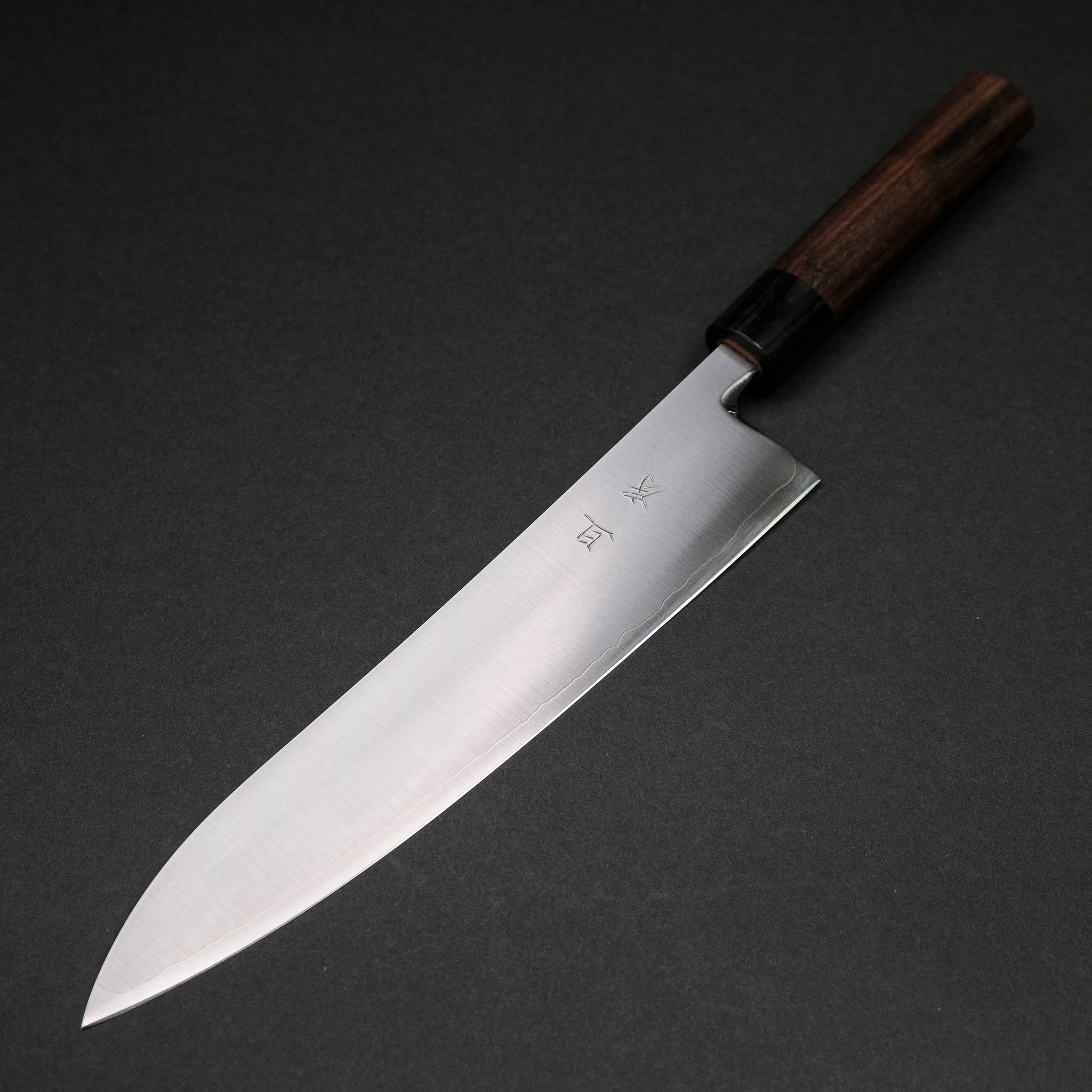 Akifusa Powder Metal Steel Gyuto 240mm Ebony Handle