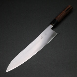 Akifusa Powder Metal Steel Gyuto 240mm Ebony Handle