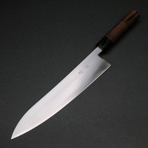 Akifusa Powder Metal Steel Gyuto 240mm Ebony Handle