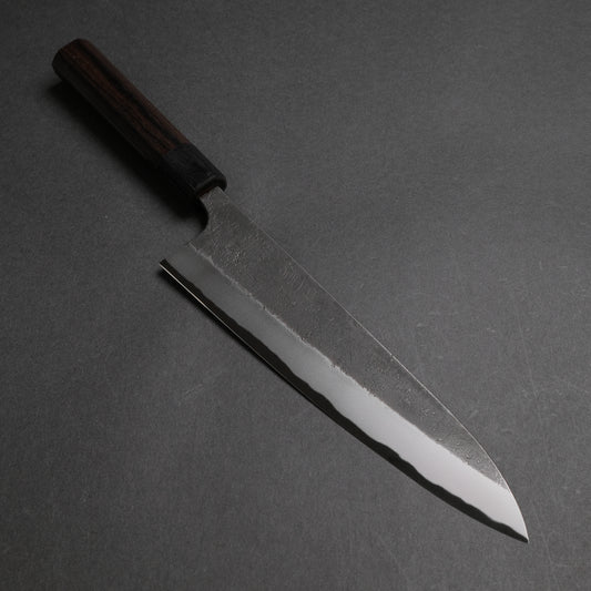 Akifusa Wakui Kurouchi Nashiji Blue #2 Gyuto 210mm Ebony Handle