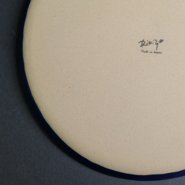 Komon Kasama Ware Rikizo Blue Plate